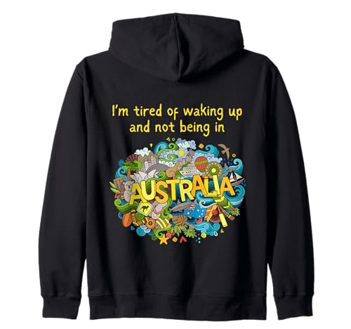 Ich Bin es leid, aufzuwachen und Nicht in Australien zu Sein — Teenager, Kinder Kapuzenjacke Ich Bin es leid, aufzuwachen und Nicht in Australien zu Sein — Teenager, Kinder Kapuzenjacke von Funny Australian Souvenir Boys Vacation Hometown