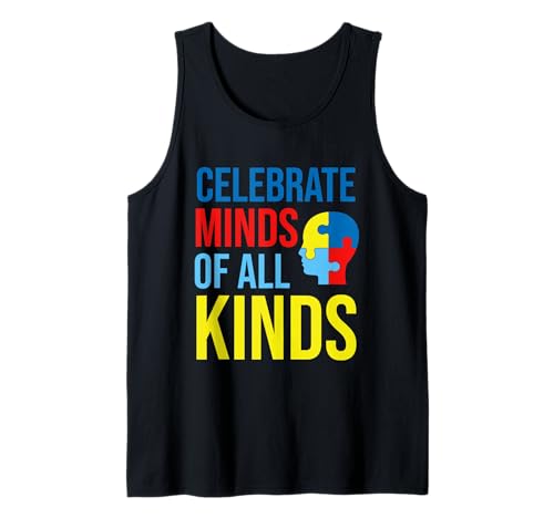 Celebrate Minds of All Kinds Shirt Autism Awareness Women Tank Top von Funny Autism Saying Tee