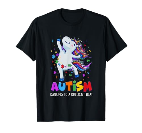 Autismus-Bewusstsein Dabbing Einhorn Puzzleteil Kinder T-Shirt T-Shirt Autismus-Bewusstsein Dabbing Einhorn Puzzleteil Kinder T-Shirt T-Shirt von Funny Autism awareness unicorn t shirt girls boys