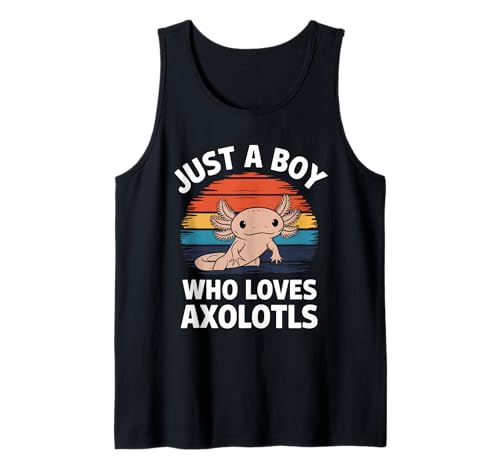 Herren Nur EIN Junge, der Axolotls liebt Süßer Tierliebhaber, Vintage-Axolotl Tank Top Herren Nur EIN Junge, der Axolotls liebt Süßer Tierliebhaber, Vintage-Axolotl Tank Top von Funny Axolotl Apparel for Men Women