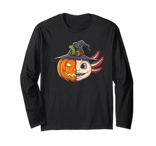 Axolotl Kürbis Jack O Laterne Halloween Kinder Herren Damen Langarmshirt Axolotl Kürbis Jack O Laterne Halloween Kinder Herren Damen Langarmshirt von Funny Axolotl Lovers Halloween Pumpkin Outfits
