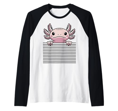 Axolotl Lustiger Wassersalamander für Kinder, Tierliebhaber Raglan von Funny Axolotl for Kids Boys Girls