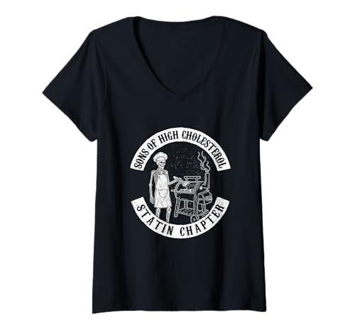 Damen Sons of High Cholesterin – Grillliebhaber T-Shirt mit V-Ausschnitt Damen Sons of High Cholesterin – Grillliebhaber T-Shirt mit V-Ausschnitt von Funny BBQ Shirts