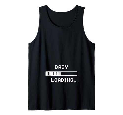 Damen Schwangerschaftsankündigung T-Shirt Baby Loading Tank Top von Funny Baby Announcement Tees