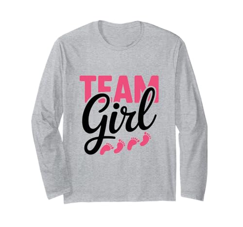 Pink Team Girl Gender Reveal Party Schwangerschaft Ankündigung Langarmshirt Pink Team Girl Gender Reveal Party Schwangerschaft Ankündigung Langarmshirt von Funny Baby Gender Reveal Matching Family Mom Dad