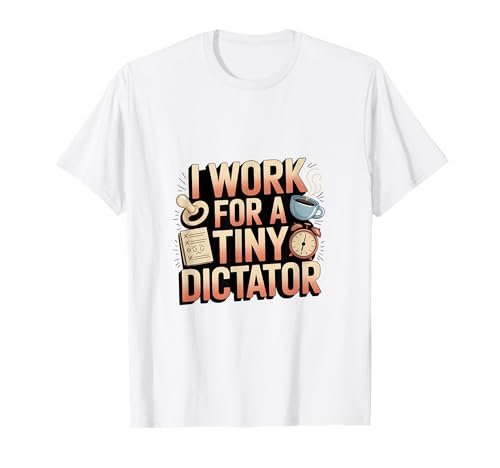 Lustiger Baby-Diktator müde Eltern-Humor für Eltern T-Shirt von Funny Baby Rule Designs for Moms and Dads