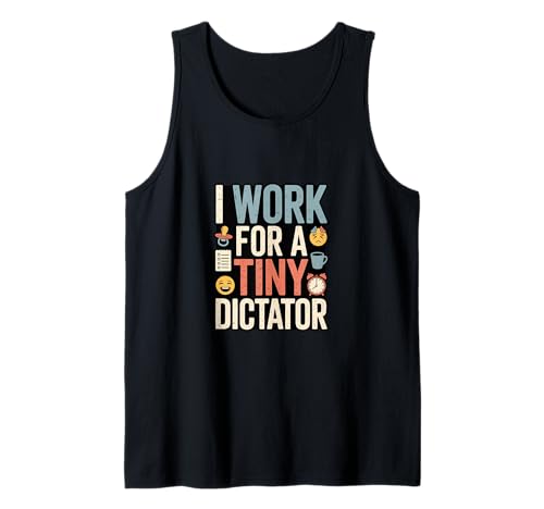 Lustiger Baby-Diktator müde Eltern-Humor für Eltern Tank Top von Funny Baby Rule Designs for Moms and Dads