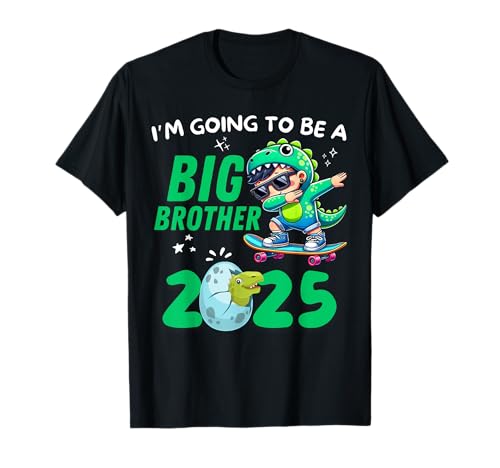 I'm Going To Be a Big Brother 2025 Dabbing Dinosaurier Boy T-Shirt I'm Going To Be a Big Brother 2025 Dabbing Dinosaurier Boy T-Shirt von Funny Baby Shower 2025 Cute Brother Sister Reveal