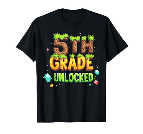 Zurück in die Schule, 5. Klasse, freigeschalteter Gamer Pixel für Jungen T-Shirt Zurück in die Schule, 5. Klasse, freigeschalteter Gamer Pixel für Jungen T-Shirt von Funny Back To School Gaming Gifts For Boys
