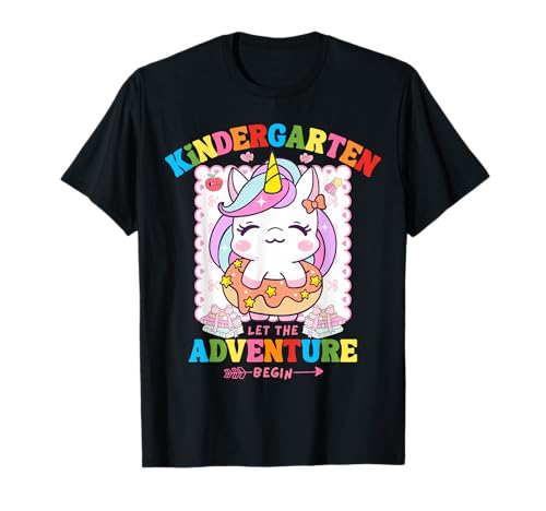 Kindergarten Let The Adventure Begin Cute Unicorn Lover Girl T-Shirt Kindergarten Let The Adventure Begin Cute Unicorn Lover Girl T-Shirt von Funny Back To School Unicorn Gifts For Girls