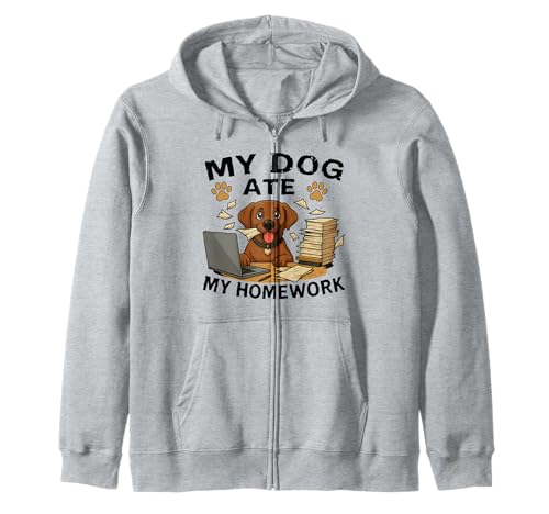 Dog Ate My Homework Funny Golden Retriever Lover Boys Girls Kapuzenjacke Dog Ate My Homework Funny Golden Retriever Lover Boys Girls Kapuzenjacke von Funny Back to School Dog Lover Students Kids Gifts