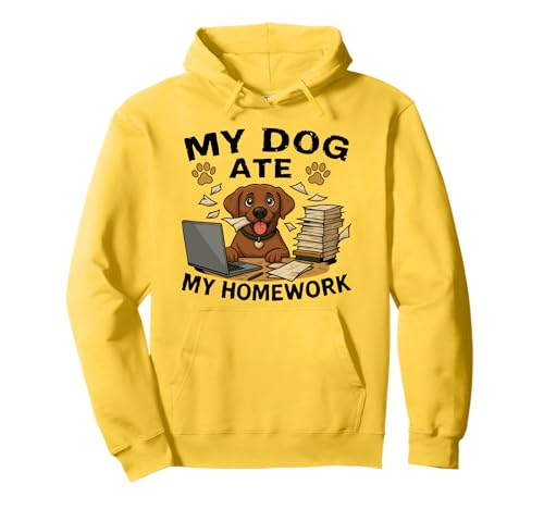 Dog Ate My Homework Funny Golden Retriever Lover Boys Girls Pullover Hoodie Dog Ate My Homework Funny Golden Retriever Lover Boys Girls Pullover Hoodie von Funny Back to School Dog Lover Students Kids Gifts