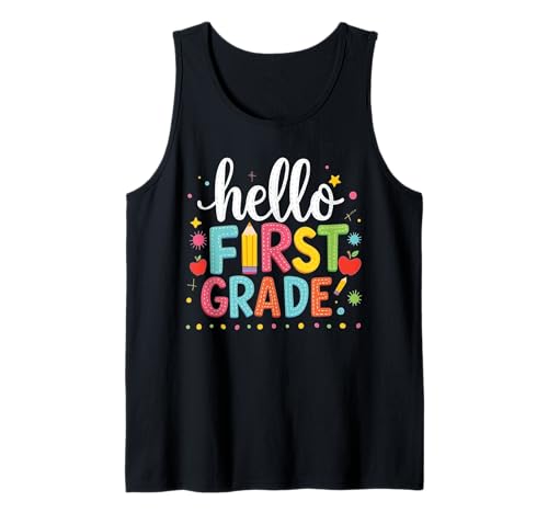 Lustiger Schulanfang Hello First Grade für Lehrer und Kinder Tank Top Lustiger Schulanfang Hello First Grade für Lehrer und Kinder Tank Top von Funny Back to School Hello First Grade Gifts