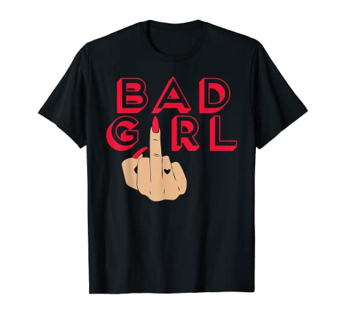 Bad Girl Lustiges Mittelfinger Herz Tattoo Erwachsene Frauen Geschenk T-Shirt Bad Girl Lustiges Mittelfinger Herz Tattoo Erwachsene Frauen Geschenk T-Shirt von Funny Bad Girl Adult Middle Finger Sexy Tattoo