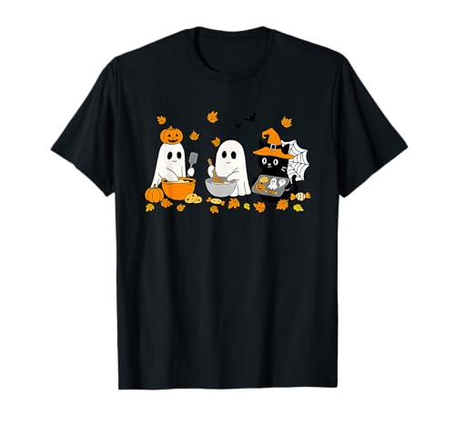 Cute Spooky Ghost Baking Fall Vibes Mom Women Girls T-Shirt Cute Spooky Ghost Baking Fall Vibes Mom Women Girls T-Shirt von Funny Baking Lover Halloween Gifts