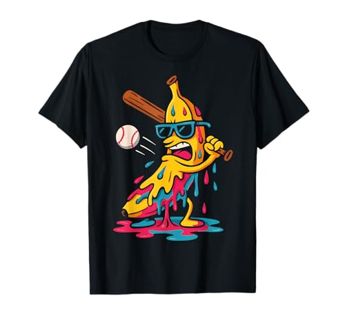 Lustiges tropfendes Bananen-Baseball-Design für Damen und Herren T-Shirt Lustiges tropfendes Bananen-Baseball-Design für Damen und Herren T-Shirt von Funny Banana Swinging Baseball Funny Drip Artwork