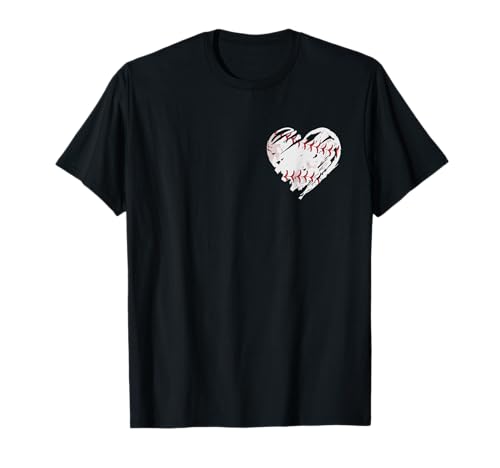 Süßes Baseballherz für Mama, Baseballspieltag, Damen und Mädchen T-Shirt Süßes Baseballherz für Mama, Baseballspieltag, Damen und Mädchen T-Shirt von Funny Baseball Heart Baseball Game Day Apparel