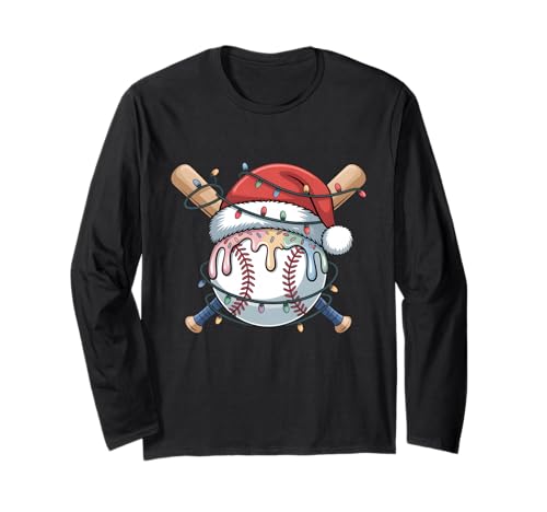 Ice Cream Drip Baseballspieler, Weihnachten, Herren, Jungen, Kinder Langarmshirt Ice Cream Drip Baseballspieler, Weihnachten, Herren, Jungen, Kinder Langarmshirt von Funny Baseball Ice Cream Winter Holiday