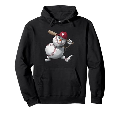 Schneemann Baseball Spieler Weihnachten Kinder Männer Jungen Teens Winter Pullover Hoodie Schneemann Baseball Spieler Weihnachten Kinder Männer Jungen Teens Winter Pullover Hoodie von Funny Baseball Snowman Graphics