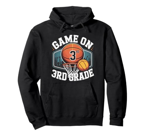 Funny Back to School 3rd Grade Basketball Lover Boys Kid Pullover Hoodie von Funny Basketball Lover Back To School Gifts