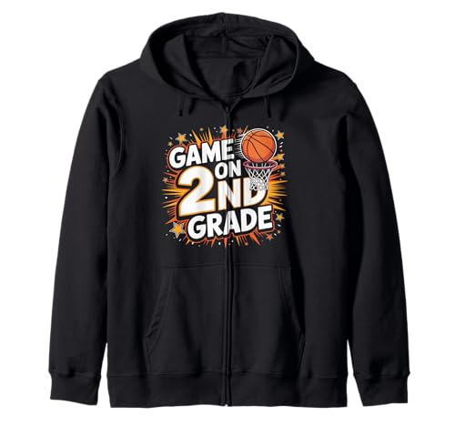 Lustiger Basketball-Liebhaber für Jungen und Kinder zum Schulanfang der 2. Klasse Kapuzenjacke von Funny Basketball Lover Back To School Gifts