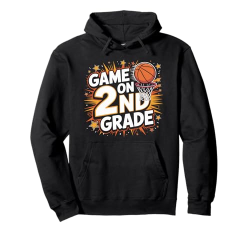 Lustiger Basketball-Liebhaber für Jungen und Kinder zum Schulanfang der 2. Klasse Pullover Hoodie von Funny Basketball Lover Back To School Gifts