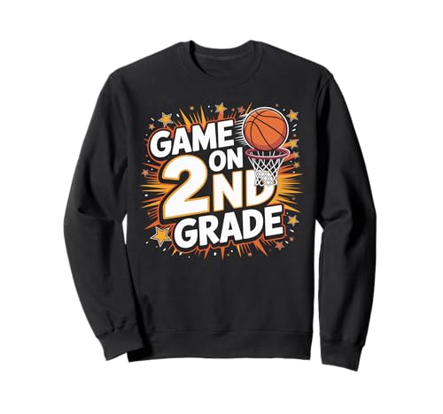 Lustiger Basketball-Liebhaber für Jungen und Kinder zum Schulanfang der 2. Klasse Sweatshirt von Funny Basketball Lover Back To School Gifts