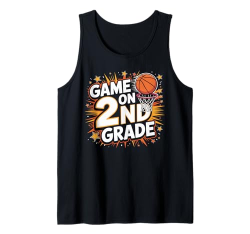 Lustiger Basketball-Liebhaber für Jungen und Kinder zum Schulanfang der 2. Klasse Tank Top von Funny Basketball Lover Back To School Gifts