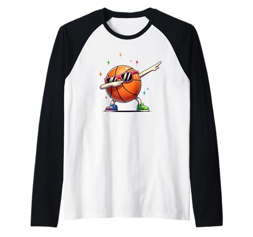Basketball Dabbing with Sunglasses Player Kids Boys Men Raglan von Funny Basketball Player Sports Gifts Apparel Co.