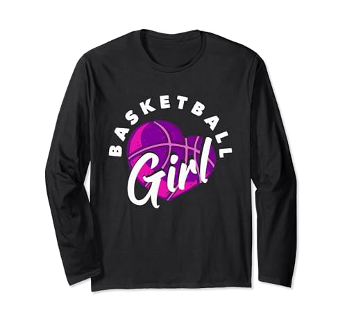 Basketball Mädchen Basketball Spieler Baller Basketball Langarmshirt von Funny Basketball Shirts Men Women Kids Bball Gifts