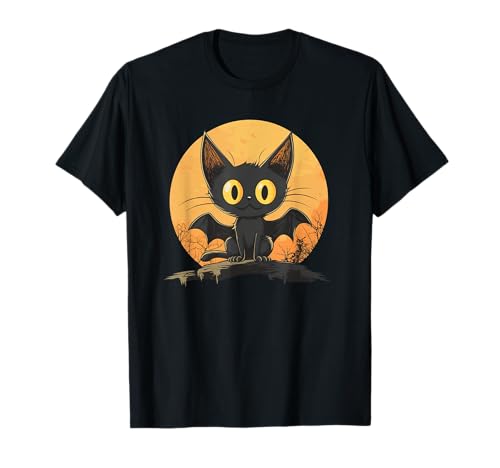 Coole Katze Fledermaus mit Flügeln Kostüm für Jungen und Mädchen T-Shirt Coole Katze Fledermaus mit Flügeln Kostüm für Jungen und Mädchen T-Shirt von Funny Bat Cat