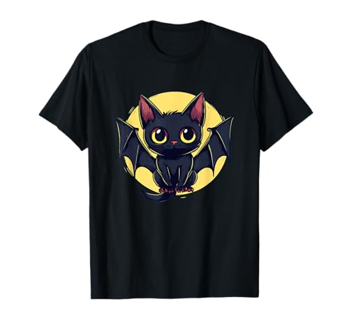 Lustiges Katzen-Fledermaus-Kostüm für Erwachsene und Kinder T-Shirt von Funny Bat Cat