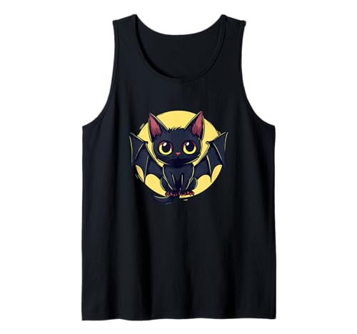 Lustiges Katzen-Fledermaus-Kostüm für Erwachsene und Kinder Tank Top von Funny Bat Cat