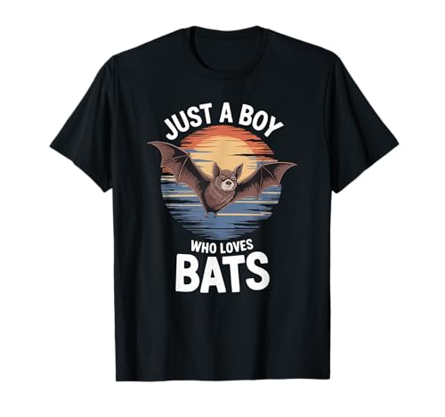 Just A Boy Who Loves Fledermäuse Tier Fan Jungen Kinder Fledermaus T-Shirt Just A Boy Who Loves Fledermäuse Tier Fan Jungen Kinder Fledermaus T-Shirt von Funny Bat Lover Clothing