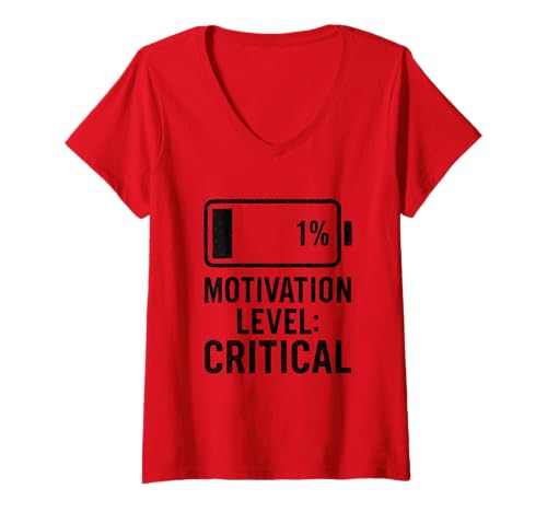 Damen Batterie Leer Lustig Kaffee Sarkasmus Arbeit Gaming Humor T-Shirt mit V-Ausschnitt Damen Batterie Leer Lustig Kaffee Sarkasmus Arbeit Gaming Humor T-Shirt mit V-Ausschnitt von Funny Batterie Leer Designs