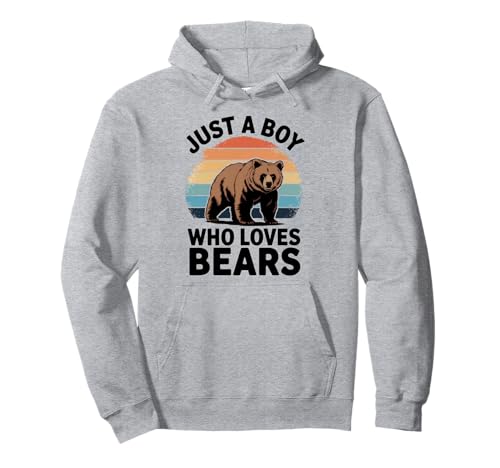 Just a Boy Who Loves Bears, Retro-Design für Jungen, Bärenliebhaber Pullover Hoodie Just a Boy Who Loves Bears, Retro-Design für Jungen, Bärenliebhaber Pullover Hoodie von Funny Bear Lover Apparel for Men Women