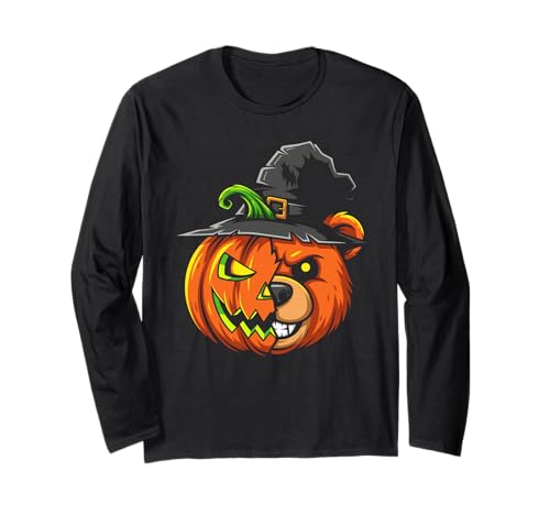 Bear Pumpkin Jack O Laterne Halloween Kinder Herren Damen Langarmshirt Bear Pumpkin Jack O Laterne Halloween Kinder Herren Damen Langarmshirt von Funny Bear Lovers Halloween Pumpkin Outfits