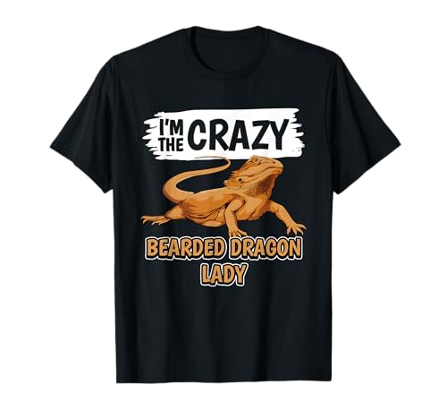 Damen I'm The Crazy Bearded Dragon Lady Bartagame T-Shirt Damen I'm The Crazy Bearded Dragon Lady Bartagame T-Shirt von Funny Bearded Dragon Merch