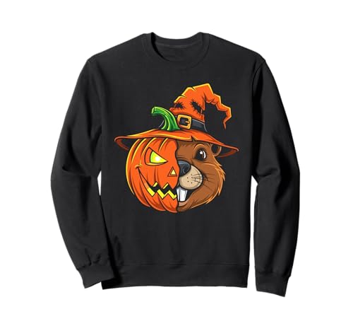 Biber Kürbis Jack O Laterne Halloween Kinder Herren Damen Sweatshirt Biber Kürbis Jack O Laterne Halloween Kinder Herren Damen Sweatshirt von Funny Beaver Lovers Halloween Pumpkin Outfits