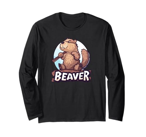 Biber Maskottchen Kostüm für lustige Biber Jungen und Mädchen Langarmshirt Biber Maskottchen Kostüm für lustige Biber Jungen und Mädchen Langarmshirt von Funny Beaver