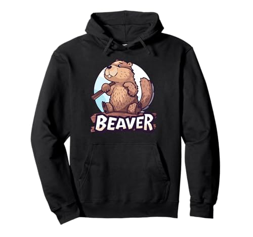 Biber Maskottchen Kostüm für lustige Biber Jungen und Mädchen Pullover Hoodie Biber Maskottchen Kostüm für lustige Biber Jungen und Mädchen Pullover Hoodie von Funny Beaver