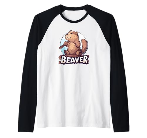 Biber Maskottchen Kostüm für lustige Biber Jungen und Mädchen Raglan Biber Maskottchen Kostüm für lustige Biber Jungen und Mädchen Raglan von Funny Beaver
