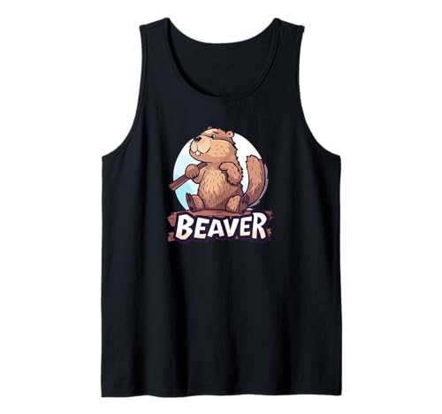 Biber Maskottchen Kostüm für lustige Biber Jungen und Mädchen Tank Top Biber Maskottchen Kostüm für lustige Biber Jungen und Mädchen Tank Top von Funny Beaver