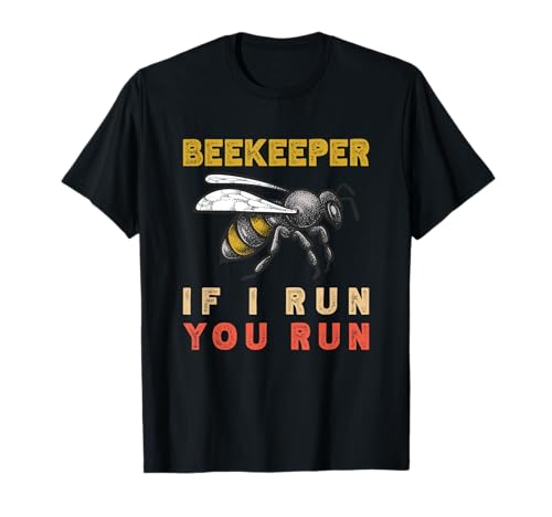 Imkerei Herren Vintage Bee Keeper Outfit If I Run You Run T-Shirt Imkerei Herren Vintage Bee Keeper Outfit If I Run You Run T-Shirt von Funny Bee Keeping Gifts For Beekeeper