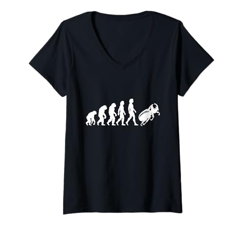 Damen Die Entwicklung des Käfers T-Shirt mit V-Ausschnitt Damen Die Entwicklung des Käfers T-Shirt mit V-Ausschnitt von Funny Beetle Designs