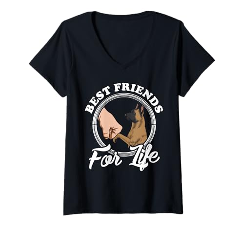 Damen Belgischer Malinois Hund Lustiger Belgischer Malinois T-Shirt mit V-Ausschnitt Damen Belgischer Malinois Hund Lustiger Belgischer Malinois T-Shirt mit V-Ausschnitt von Funny Belgian Malinois Dog Designs