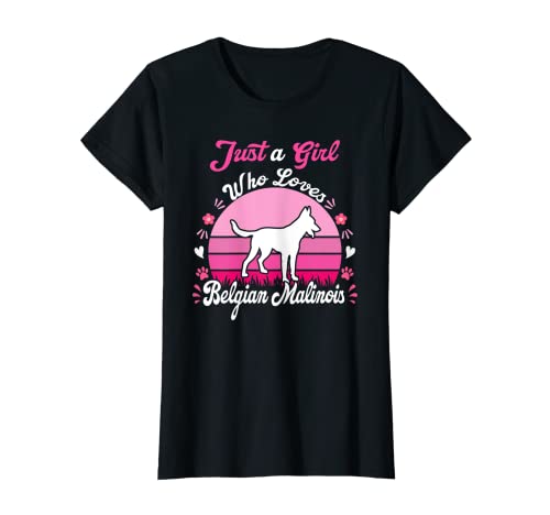 Just Girl Who Loves Belgian Malinois Pink Vintage Hundeliebhaber T-Shirt Just Girl Who Loves Belgian Malinois Pink Vintage Hundeliebhaber T-Shirt von Funny Belgian Shepherd Dog Lover Gifts