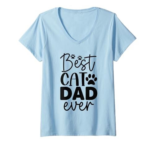 Damen Lustiger Katzenvater aller Zeiten im Vintage-Stil T-Shirt mit V-Ausschnitt Damen Lustiger Katzenvater aller Zeiten im Vintage-Stil T-Shirt mit V-Ausschnitt von Funny Best Cat Dad Ever