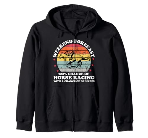 Wochenendvorhersage Pferderennen Chance of Drinking Herren Kapuzenjacke von Funny Betting Horse Racing Apparel Co,