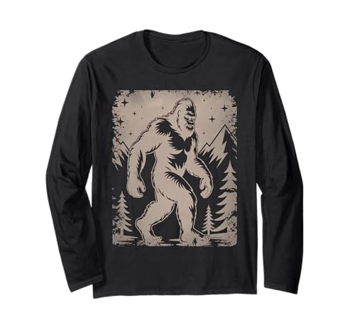 Bigfoot In The Forest Adventure Outdoor-Liebhaber Herren Damen Langarmshirt von Funny Bigfoot, Cool Bigfoot Lovers